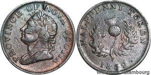 R4828 Canada Nova Scotia 1/2 Penny George IV Thistle 1832 -> Make offer