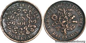 R4834 Canada 1 Sou Banque du Peuple 1838 Cannelée -> Make offer