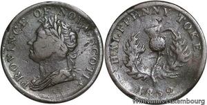 R4837 Canada Nova Scotia Province Half Penny George IV Thistle 1832 ->Make offer