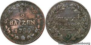 R4877 Rare Switzerland 1/2 Batzen Helvet Republic 1799 -> Make offer