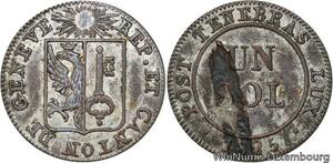 R4885 Switzerland Swiss Cantons Geneva 1 Sol 1825 UNC -> Make offer
