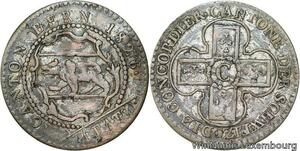 R4898 Switzerland Swiss Cantons Bern 1 Batzen Ours 1826 -> Make offer