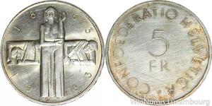 R4918 Switzerland 20 Francs Confederatio Helvetica 1863 1963 UNC