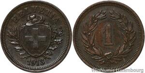R4934 Switzerland 1 Rappen Helvetia 1913 B Berne AU -> Make offer