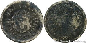 R4974 Switzerland 5 Rappen Helvetia 1850 BB Strasbourg -> Make offer