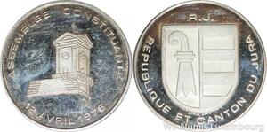 R5007 Switzerland Canton Jura Assemblée Constituante 1976 Silver 999% Proof