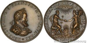 R5172 Rare Médaille Henri IV Marie de Medicis 1604 SUP -> Make offer