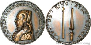 R5204 Rare Médaille Catherine de Médicis Mort Henri II 1559 SUP -> Make offer