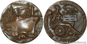 R5240 Médaille France Navire Notre Dame Garde Marseille Edouard Daher 1956 1972