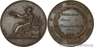 R5258 Médaille Athena Fondation Chabrefy Lycée Angoulème Durandeaud Edouard 1914