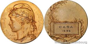 R5269 Rare Medal Maroc Morocco Colonies Casablanca Mattei 1936 SUP -> Make offer