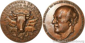R5277 Médaille Salon International Agriculture Lucien Biset 1913 1982 SUP
