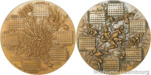 R5299 Grande Médaille Calendrier Année 1971 Fiat Lux Chauvenet SUP -> Make offer