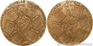 R5302 Grande Médaille Calendrier Année Arlequin & Pierrot 1978 SUP -> Make offer