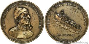 R5318 Medaille France Commandant Jacques Yves Cousteau Calypso Monde Océans