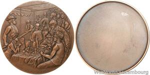 R5319 France Médaille uniface Déjeuner des Canotiers Auguste Renoir 1977 SUP