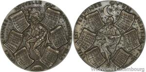 R5321 Médaille France Année Calendrier Arlequin Pierrot 1978 Tschudin SUP