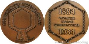 R5327 Médaille Association des maires de France 1884 1984 Kieffer SUP -> M offer