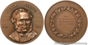 R5328 Médaille Conservatoires Musique César Franck 1822 1890 Seine St Denis SUP