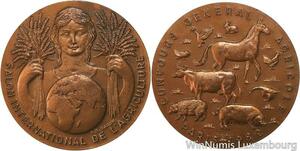 R5337 Médaille Salon International Agricole Paris 1982 Baron Horse Coq Pig