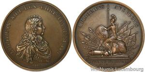 R5340 Rare Medal Germany Louis XIV Bataille Nördlingen Alerheim 1645 Molart AU