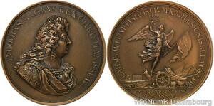 R5350 Rare Medal Louis XIV Victoire Française Bataille Seneffe 1674 Mauger SUP