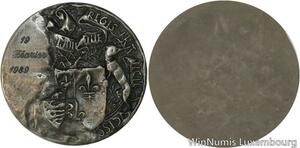 R5357 Médaille Sceau Jean de Berry Regis Francie Duciss 19 Février 1989 SUP