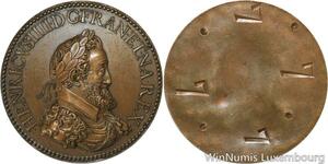 R5369 Rare Médaille Epreuve Henri IV Roi de France Cliché Uniface N°7 SUP