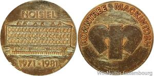 R5371 Médaille Fondateur Rowntree Isaac Mackintosh Kit Kat Noisiel 1971 1981 SUP