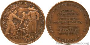 R5380 Médaille Fondeurs d'or et d'argent 1830 Souvenir Monnaie de Paris 1960 SUP