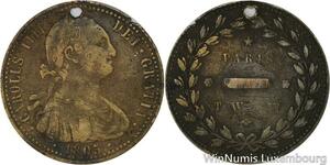 R5386 Medal Spain Charles IV 1805 Paris -> Make offer