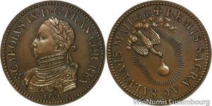 R5399 Rare Médaille Sacre Charles IX Reims 1561 SUP -> Make offer