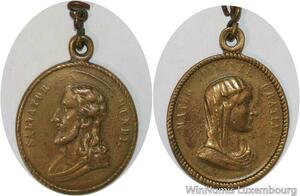 R5401 Rare Medal Vatican Papal Salvator Mundi Mater Divinae Christ 18th AU