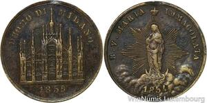 R5441 Medaglia Italy Duomo di Milano B V  Maria Immacolata Napoléon III 1859