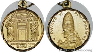 R5456 Medal Papal States Vatican Paulus VI Anno Sancto 1975 Roma AU -> Offer