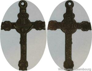 R5457 Medal Papal States Croix Jesus Christ INRI Roi des Juifs -> Make offer