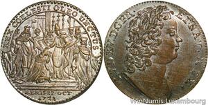 R5483 Jeton France Louis XV Sacre Reims le 25 Octobre 1722 UNC FDC -> Make offer