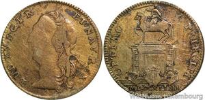 R5486 Jeton France Louis XV Statue Bordeaux Nuremberg 1744 -> Make offer