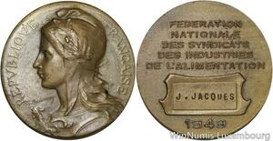 R5513 Médaille Fédération Industries Alimentation 1949 Rasumny SUP -> Make offer