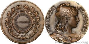 R5517 Médaille Marianne République Française Commerce Mr Hubert André SUP AU