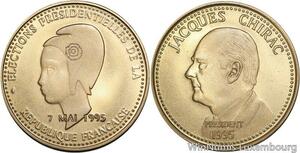 R5528 Médaille Election Présidentielle Président Jacques Chirac 7 Mai 1995 SPL