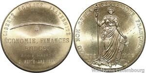 R5530 Médaille Economie Finance Budget Mr André Haerty 1792 1992 SUP >Offer