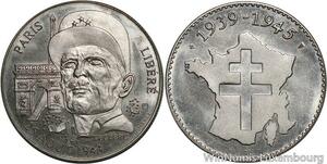 R5534 Médaille Libération de Paris Général Leclerc 25 Août 1944 Jimenez SUP