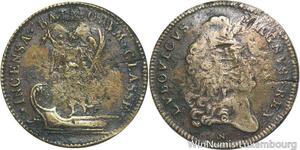 R5568 Rare Jeton France Louis XIV Prise Tabago Gorée Colonies Hollandaises 1677
