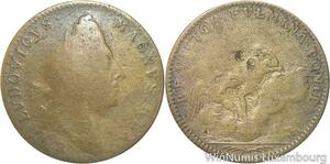 R5586 Jeton France Louis XIV Grand Jupiter Nuages 1638 1715 -> Make offer