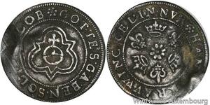 R5613 Germany Token Jeton compte Hans Kravwinckel Globe Rosette Nuremberg