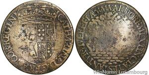 R5623 Rare Jeton France Catherine de Medicis Le Veuvage 1519 1589 -> Make offer