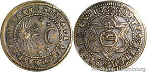R5645 Rare Token Gemany Cornelius Lauffer Michael Rechen Pfennig Nuremberg AU