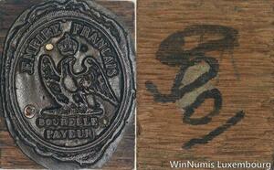 R5829 Unique Matrice Napoléon Poste Empire Bourelle Trésorier Payeur SUP 53/128