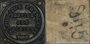 R5834 Unique Matrice Service Postes République Française Napoléon SUP 58/128